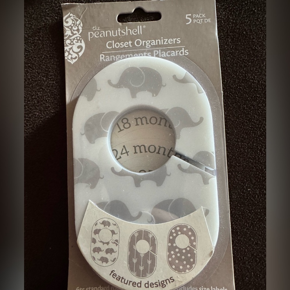 The Peanutshell Closet Organizers with Elephant Design